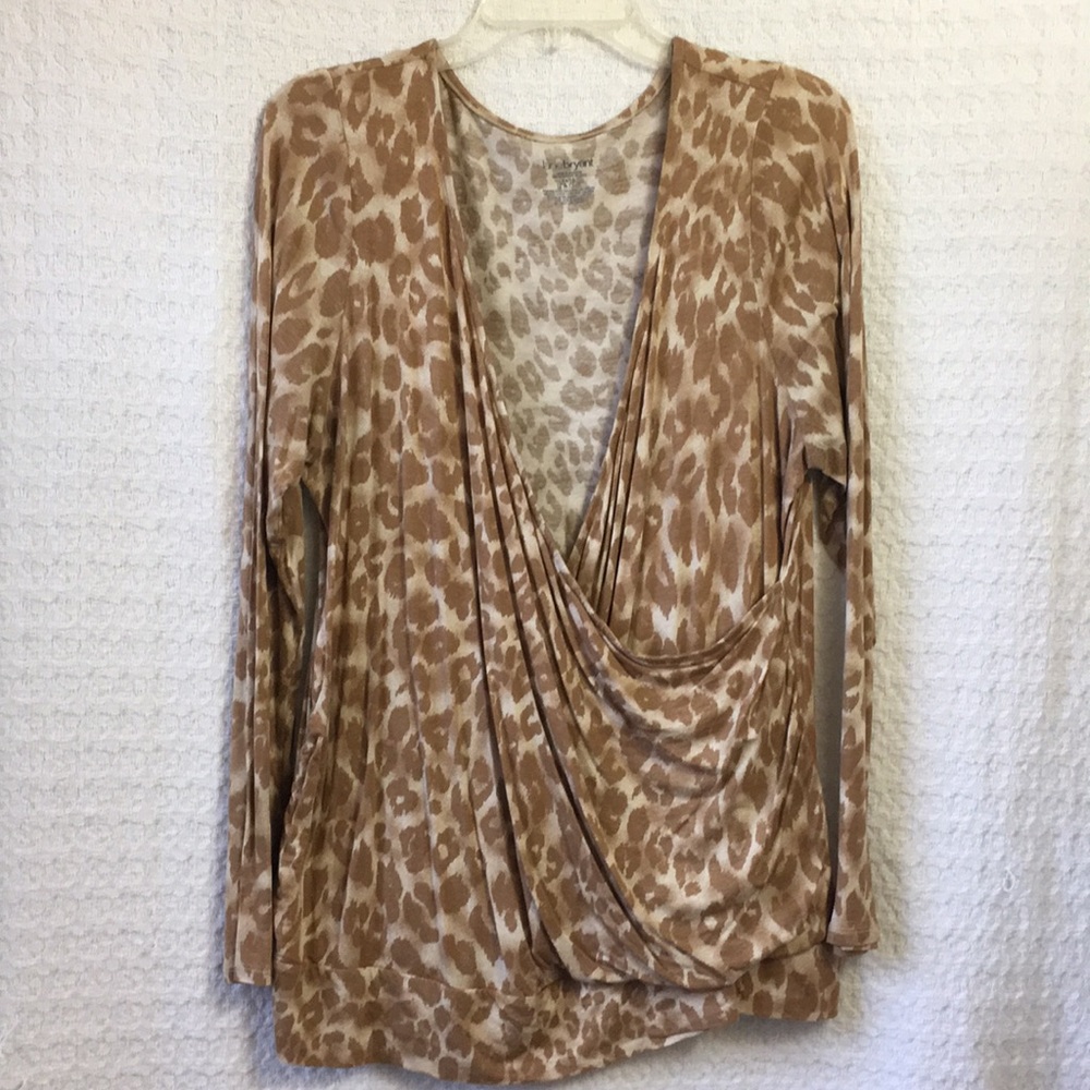 Lane Bryant Soft Animal Print Blouse 14/16 GUC